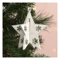 White Wooden Star Decoration 10cm image number 1