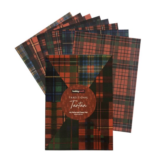 Christmas Tartan A4 Paper Pad 24 Sheets image number 1