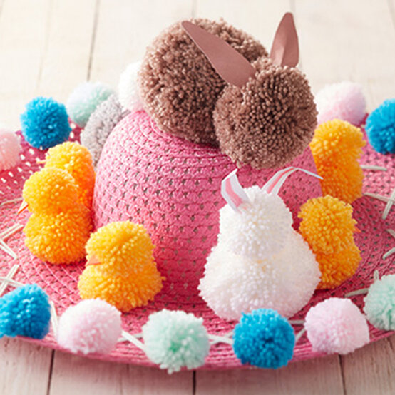 How to Make a Pompom Bunny Bonnet image number 1
