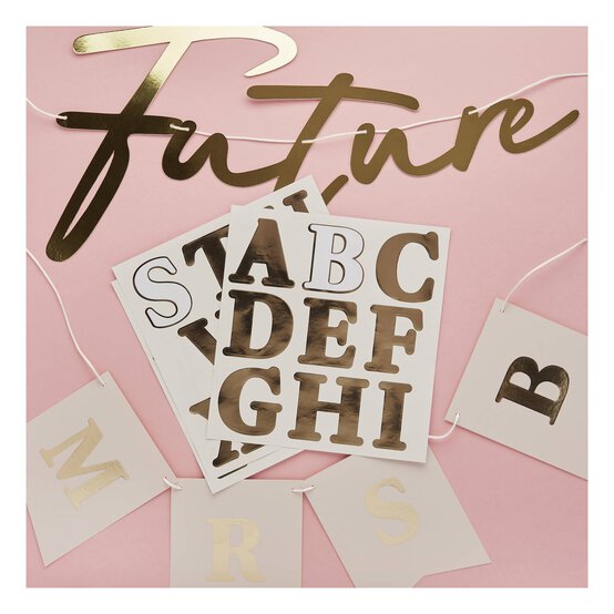 Gold and Pink Future Mrs Custom Banner 2m image number 2