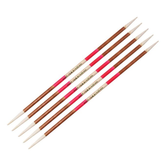 Pony Flair Double Ended Knitting Needles 20cm 4mm 5 Pack image number 1