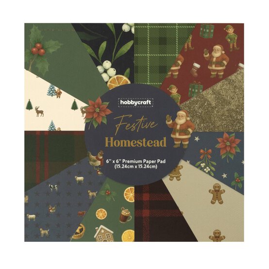 Festive Homestead 6 x 6 Inches Paper Pad 24 Sheets image number 4