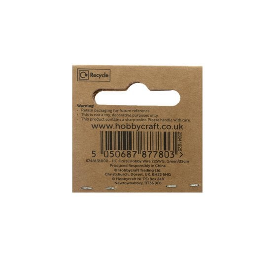Green Floral Hobby Wire 25cm 25g image number 3