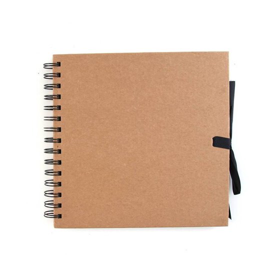 Spiral Bound Kraft Scrapbook 8 x 8 Inches image number 1