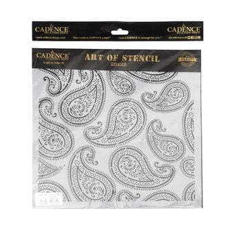 Cadence Paisley Home D&eacute;cor Stencil 25cm x 25cm
