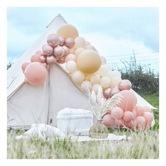 Ginger Ray Rose Gold Peach Coral and Blush Balloon Arch Kit image number 2