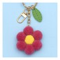 Pink Pom Pom Flower Keyring image number 2