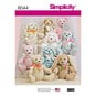 Simplicity Stuffed Animals Sewing Pattern 8044 image number 1