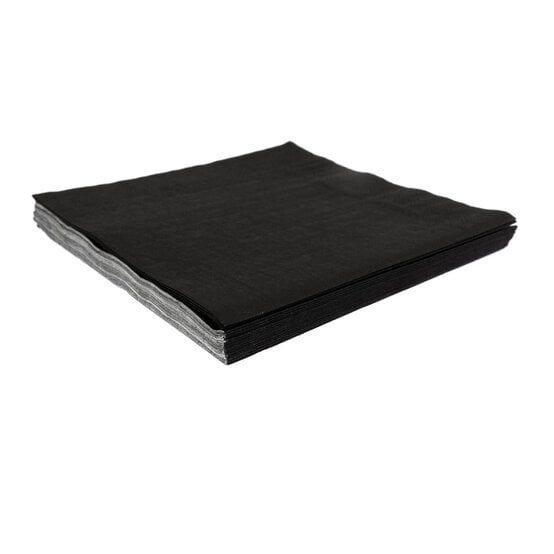 Midnight Black Napkins 20 Pack image number 3