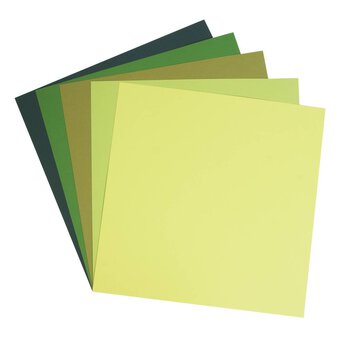 My Colours Green Tones Canvas Cardstock 12 x 12 Inches 12 Pack