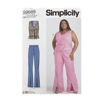 Simplicity Women's Jacket and Trousers Sewing Pattern S9689 (M1 10-18)