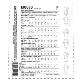 McCall’s Sasha Dress Sewing Pattern M8036 (14-22)