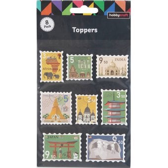 Travel Stamp Chipboard Stickers 8 Pack image number 3