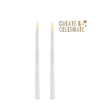 Create & Celebrate LED Taper Candles 2 Pack