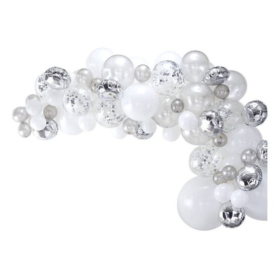Ginger Ray Silver Balloon Arch Kit image number 1