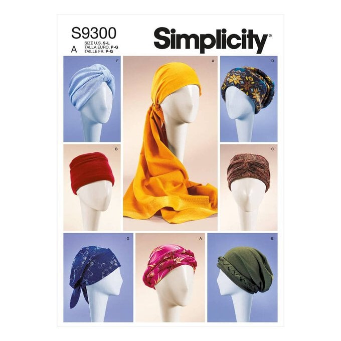 Simplicity Headwraps and Hats Sewing Pattern S9300 image number 1