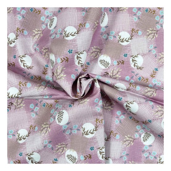 Vintage Haze Layered Botanical Cotton Fabric by the Metre image number 1