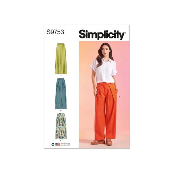 Simplicity Women's Trousers  Sewing Pattern S9753 (D5 4-12) image number 1