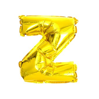 Gold Foil Letter Z Balloon