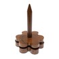 Flower-Shaped Wooden Yarn Holder 19cm image number 1