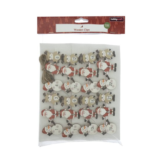Assorted Advent Pegs 24 Pack image number 6