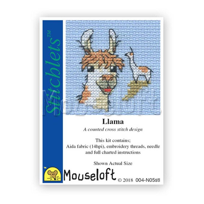 Mouseloft Stitchlets Llama Cross Stitch Kit image number 1
