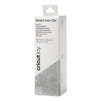 Cricut Joy Silver Glitter Smart Iron-On 5.5 x 19 Inches