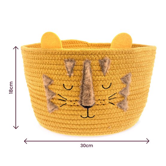 Lion Cotton Rope Basket 30cm x 18cm image number 4