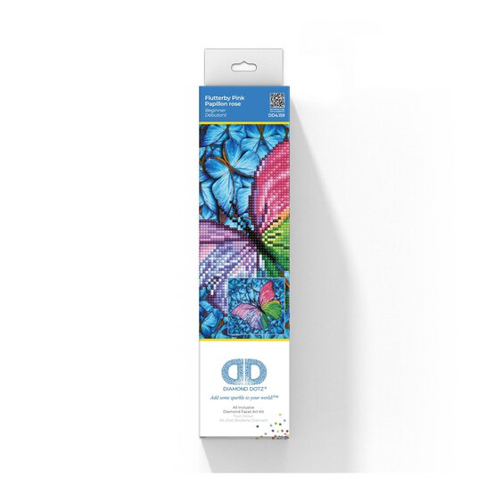 Diamond Dotz Flutterby Pink Kit 23cm x 23cm image number 2