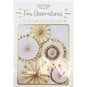 Ginger Ray White and Gold Fan Decorations 5 Pack image number 3