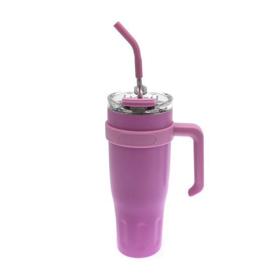 Large Bright Pink Travel Cup image number 1