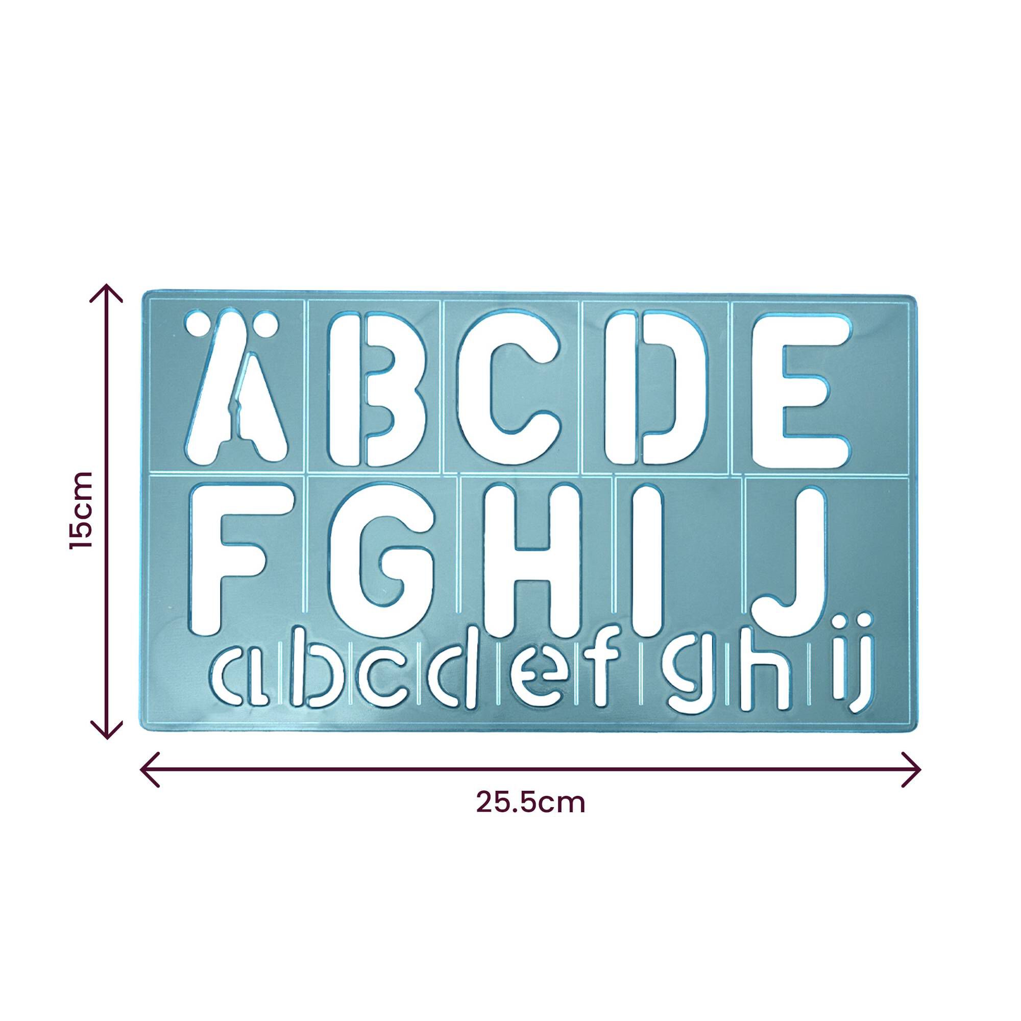 Alphabet Stencil Set 3 Pieces Hobbycraft