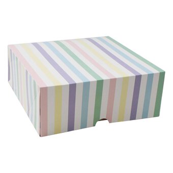 Ginger Ray Pastel Multi Striped Cake Box 2 Pack