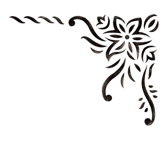 Floral Frame Stencil 21cm x 29cm  image number 2