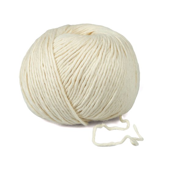 Wool and the Gang Ivory White Shiny Happy Cotton 100g image number 3