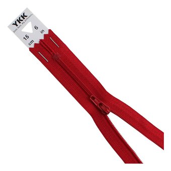YKK Red Dress and Skirt Zip 15cm