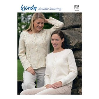 Wendy Merino DK Cable Panel Jumper and Cardigan Digital Pattern 5061