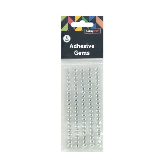 Clear Adhesive Gem Strips 5mm 5 Pack image number 2
