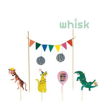 Whisk Animal Hip Hip Hooray Cake Toppers 5 Pieces