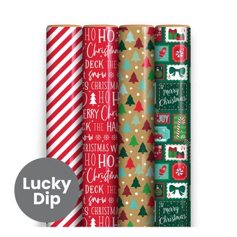 Assorted Contemporary Christmas Wrapping Paper 70cm x 4m