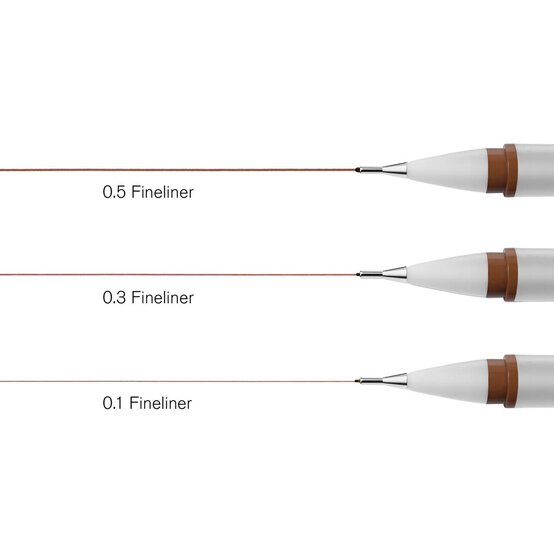 Winsor & Newton Sepia Fineliners 3 Pack image number 2