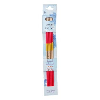 Pony Flair Double Ended Knitting Needles 20cm 3.5mm 5 Pack image number 2