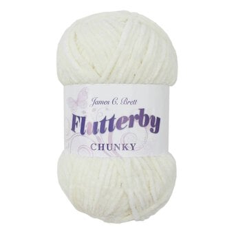 James C Brett Cream Flutterby Chunky Yarn 100 g