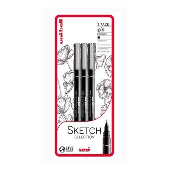 Uni-ball PIN Sketch Selection Fineliners 3 Pack