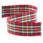 Red Tartan Ribbon 24mm x 5m image number 1