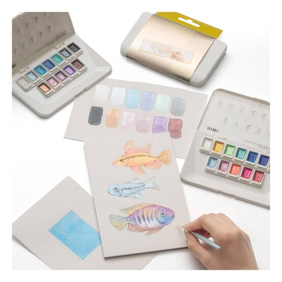 HIMI Golden Metallic Watercolours 12 Pack  image number 3