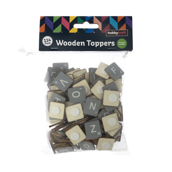 White on Grey Letter Tiles 114 Pack image number 4