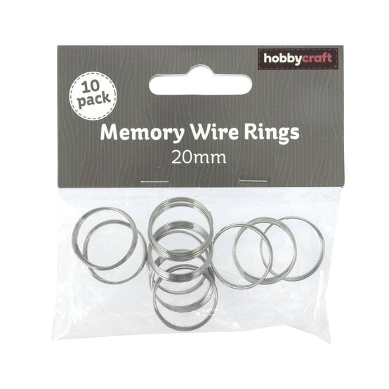 Memory Wire Rings 20mm 10 Pack image number 1