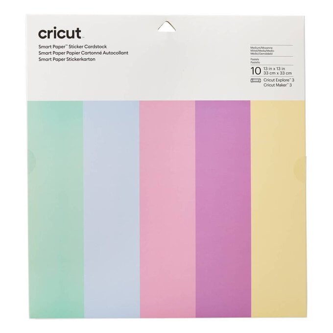 Cricut Pastel Smart Paper Sticker Cardstock 10 Pack