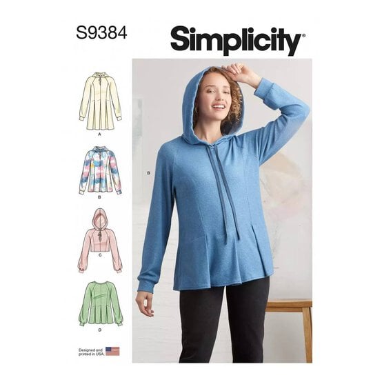 Simplicity Women's Sweatshirts  Sewing Pattern S9384 (H5 6-14) image number 1